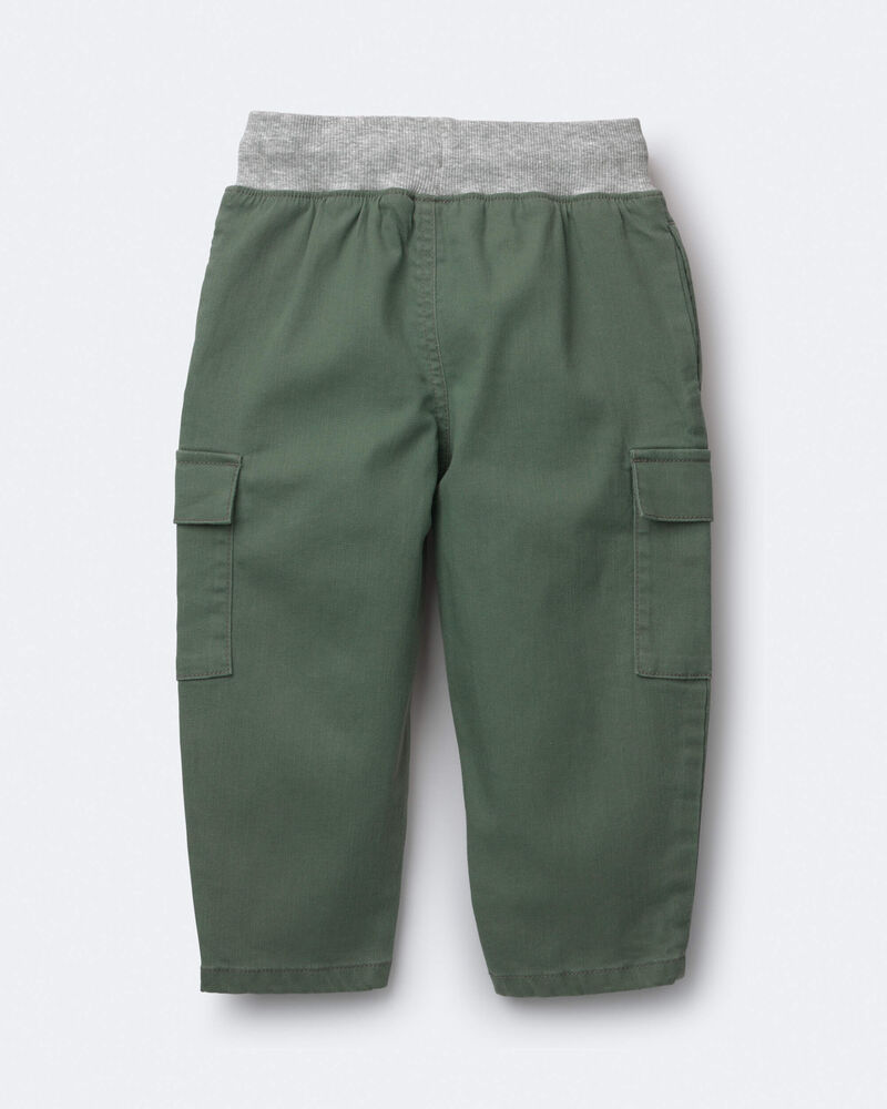 Toddler Boy Cargo Pant - Olive/Heather Grey, image 2 of 3 slides