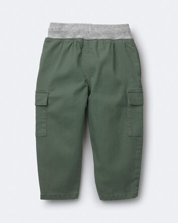 Toddler Boy Cargo Pant - Olive/Heather Grey, 
