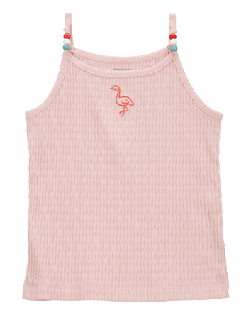 Toddler Flamingo Ribbed Tank Top, 