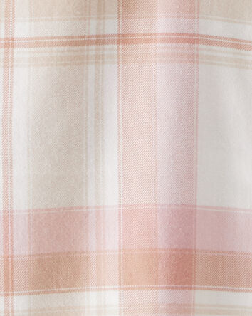 Girls Plaid Long-Sleeve Button-Down - Ivory, 