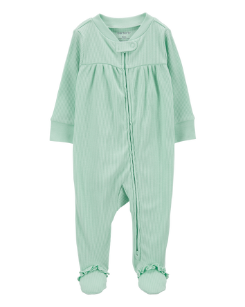 Baby Textured 2-Way Zip Sleeper Pyjamas, 