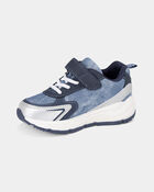 Toddler Boy Sneakers - Blue/Silver, image 6 of 6 slides
