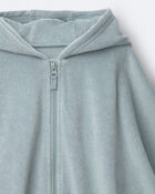 Toddler French Terry Hooded Coverup - Pale Blue, image 4 of 6 slides