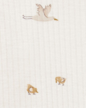 Baby 2-Piece Bird Print Long-Sleeve Tee & Pant Set, 