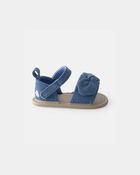 Baby Girl Bow Sandals - Blue, image 2 of 6 slides