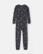 Boys Star Space Dreamplush Snug Fit 1-Piece Pyjama - Black, image 2 of 4 slides