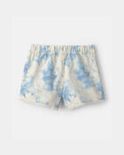Filles - Short &agrave; motif floral avec ourlet dentel&eacute; - Ivoire/Bleu, image 2 sur 3 diapositives