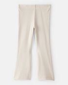 Toddler Girl Rib Pull-On Stretch Flare Leggings - Cream, image 2 of 4 slides