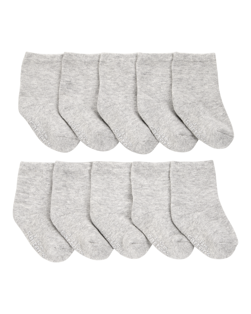 Bébé 10 paires de chaussettes mi-mollet - Gris, image 1 sur 3 diapositives