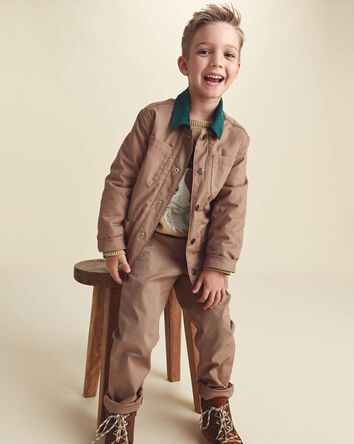 Gar&ccedil;ons - Blouson utilitaire - Brun, 