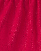 Filles - Ensemble manches longues en molleton avec n&oelig;ud et jupe-short en tulle &ndash; Cr&egrave;me/Rouge, image 5 sur 5 diapositives