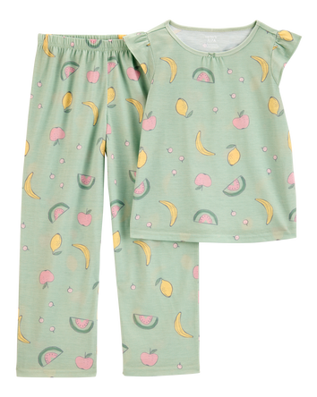 Kid 2-Piece Fruit Loose Fit Pyjamas - Green, 