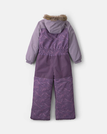 Girls 1 Piece Snowsuit- Purple, 