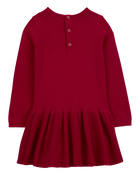 Toddler Cable Knit Sweater Dress, image 2 of 4 slides