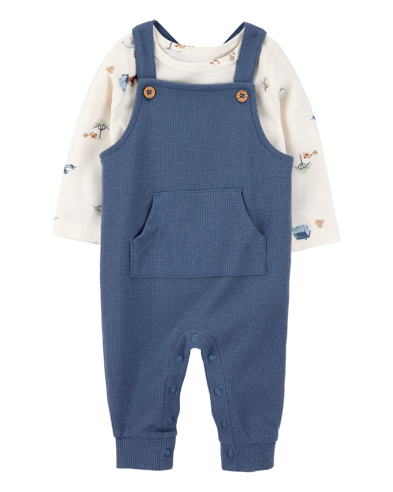 Bébé Ensemble 2 pièces t-shirt à manches longues et salopette isotherme, image 1 sur 7 diapositives