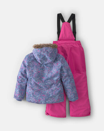 Filles - Habit de neige 2 pi&egrave;ces &agrave; motif c&oelig;ur- Gris, 