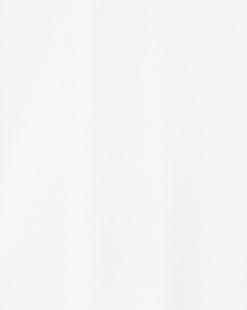 Kid Pique Long-Sleeve Polo Shirt - White, 