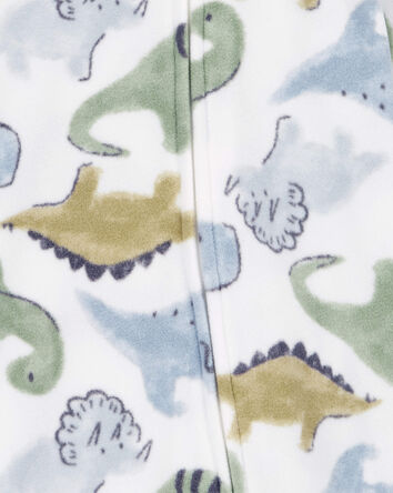 B&eacute;b&eacute; gar&ccedil;on - Grenouill&egrave;re ample &agrave; manches longues et motif dinosaure - Blanc, 