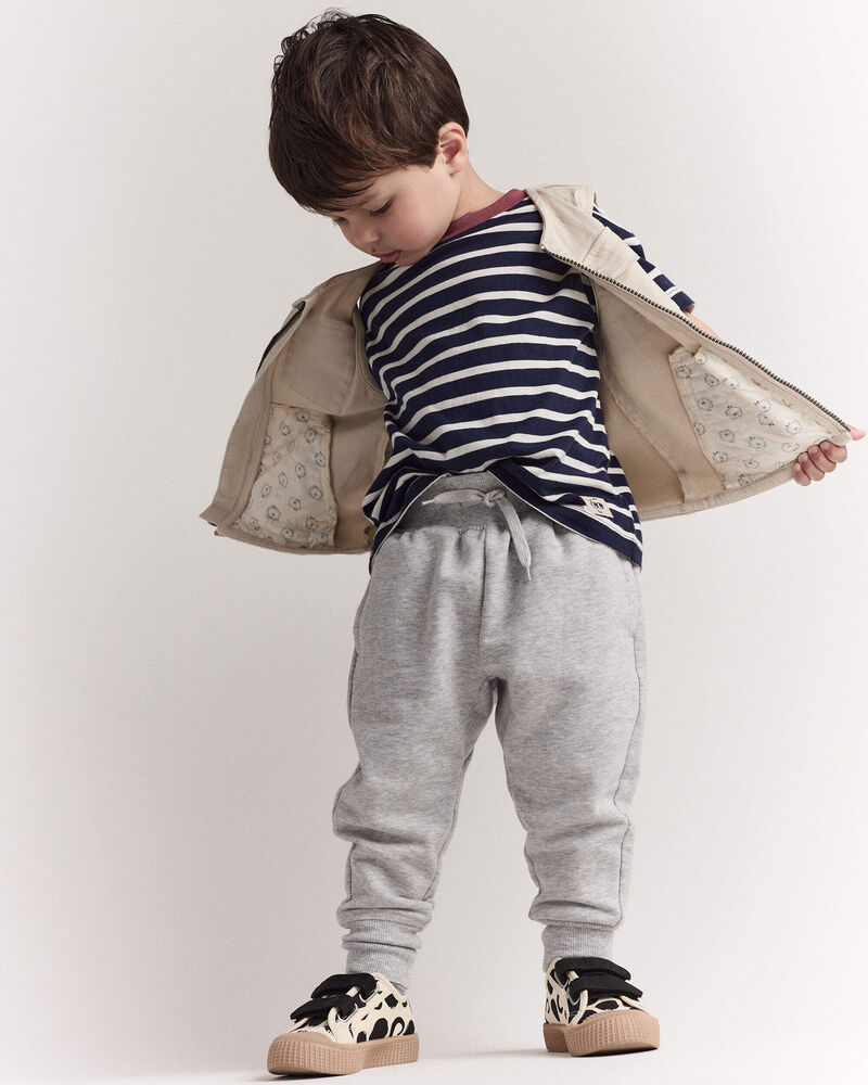 Toddler Zip-Up Vest - Khaki, image 3 of 6 slides