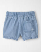 Baby Organic Cotton Chambray Shorts, image 2 of 5 slides