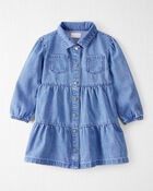 Toddler Organic Cotton Chambray Dress, image 1 of 6 slides