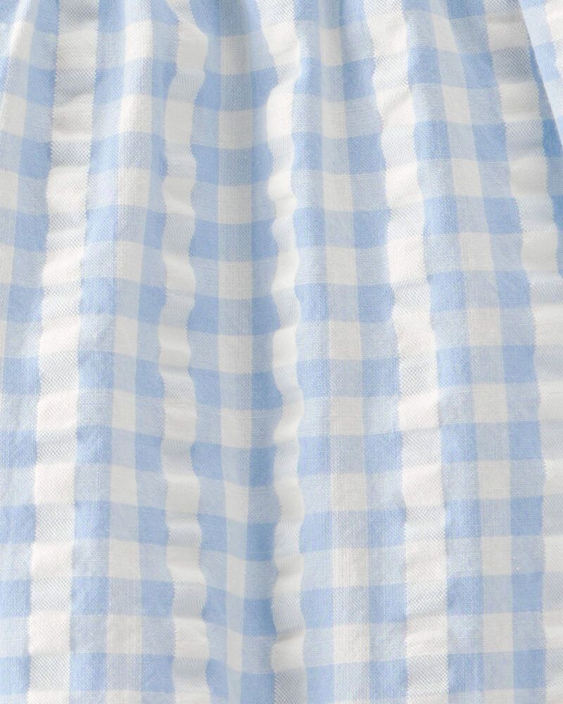 Baby Girl Gingham Dress Made with Organic Cotton, image 4 of 6 slides