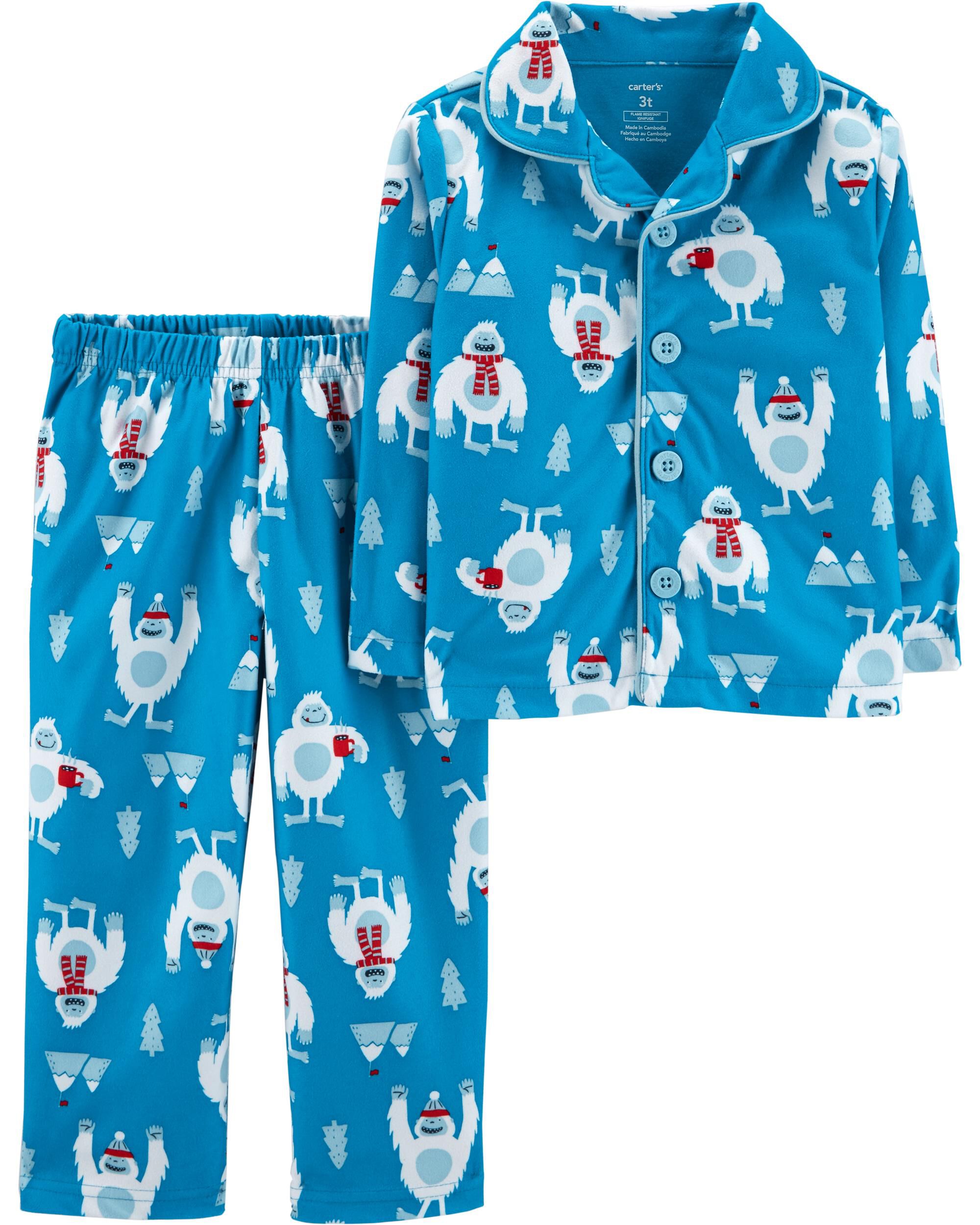 Kid Boy 2 Piece Abominable Snowman Lightweight Fleece Pjs Carter S Oshkosh Canada