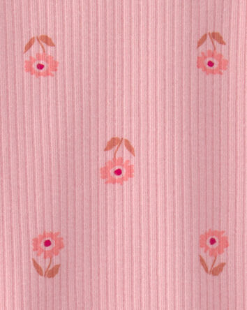 B&eacute;b&eacute; fille - Ensemble 2 pi&egrave;ces cache-couche sans manches et short, floral - Rose, 