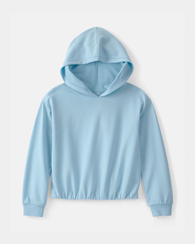 Girls French Terry Hoodie - Blue, image 1 of 3 slides