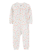 Baby Floral Snug Fit Cotton Blend 1-Piece Pyjamas, image 1 of 4 slides