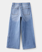Kid Baggy Butterfly Embroidered Jeans - Ozone Wash, image 2 of 5 slides