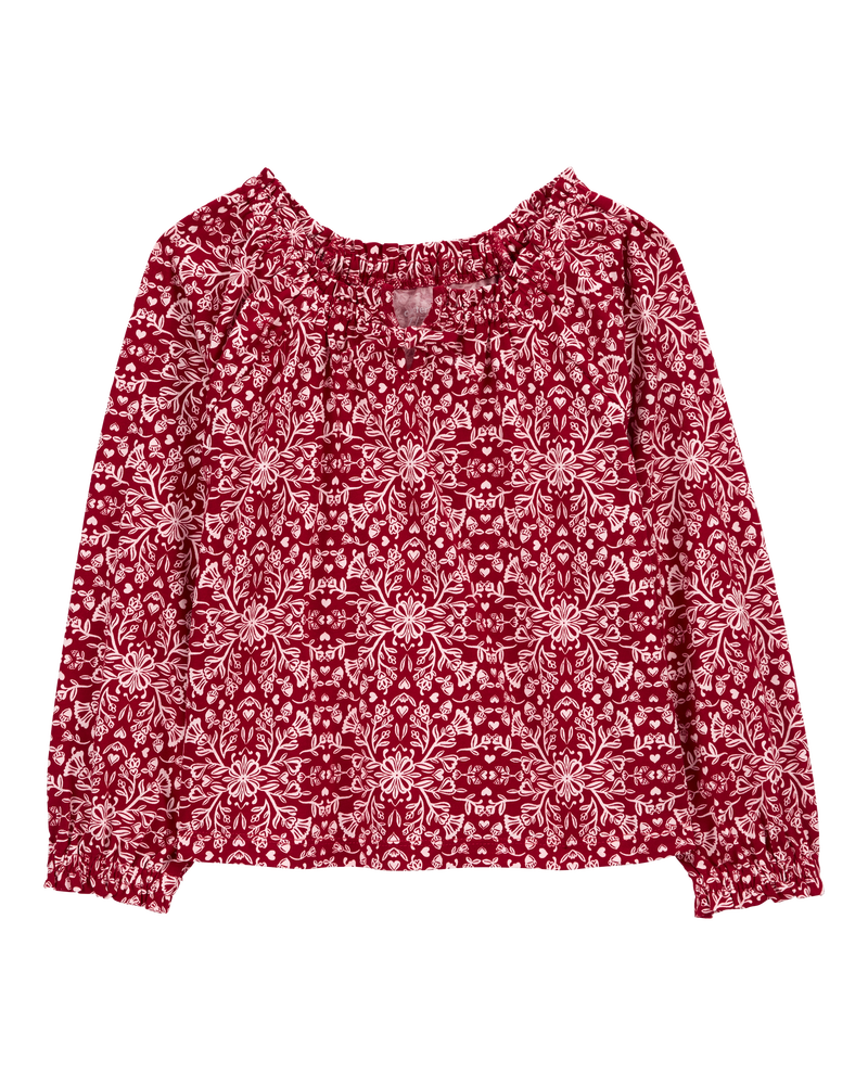 Kid Floral Jersey Blouse, image 1 of 3 slides
