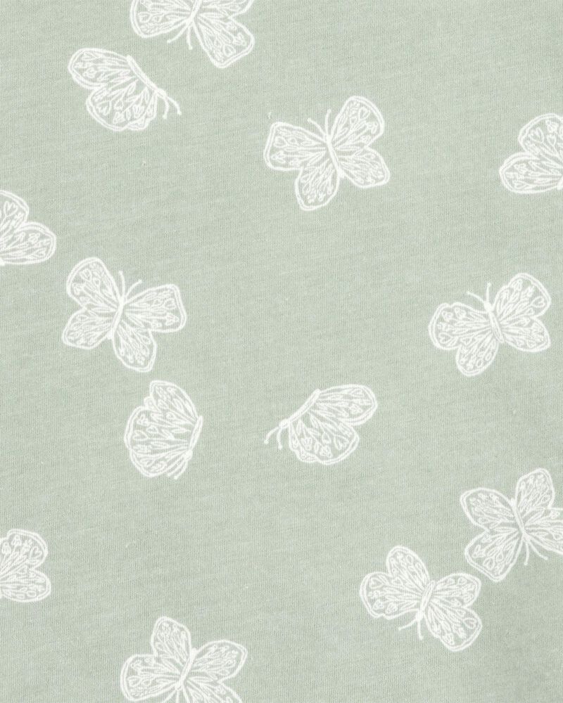 Kid Floral Short-Sleeve Fashion Top - Green, image 2 of 3 slides