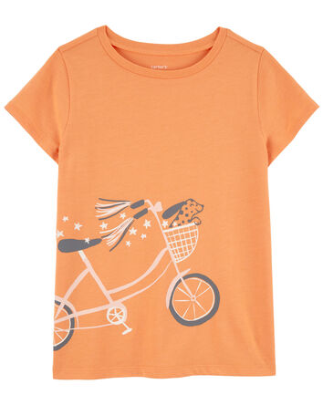 T-shirt à imprimé de vélo, 