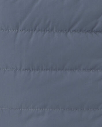 Boys Collared Puffer Jacket - Blue, 