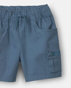 Toddler Boy Cargo Short with Zipper Pocket - Slate, image 6 of 6 slides