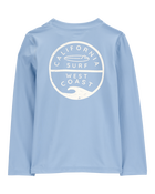 Kid Surfboard Long Sleeve Rashguard - Blue, image 2 of 5 slides