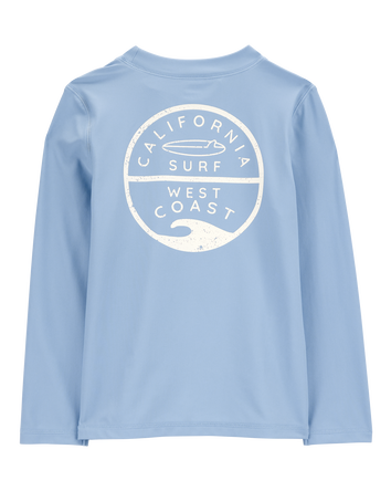 Kid Surfboard Long Sleeve Rashguard - Blue, 