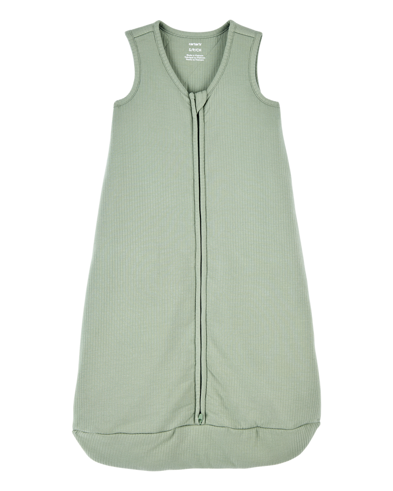 Bébé Gigoteuse PurelySoft à fermeture à glissière à 2 sens - Vert, image 1 sur 5 diapositives