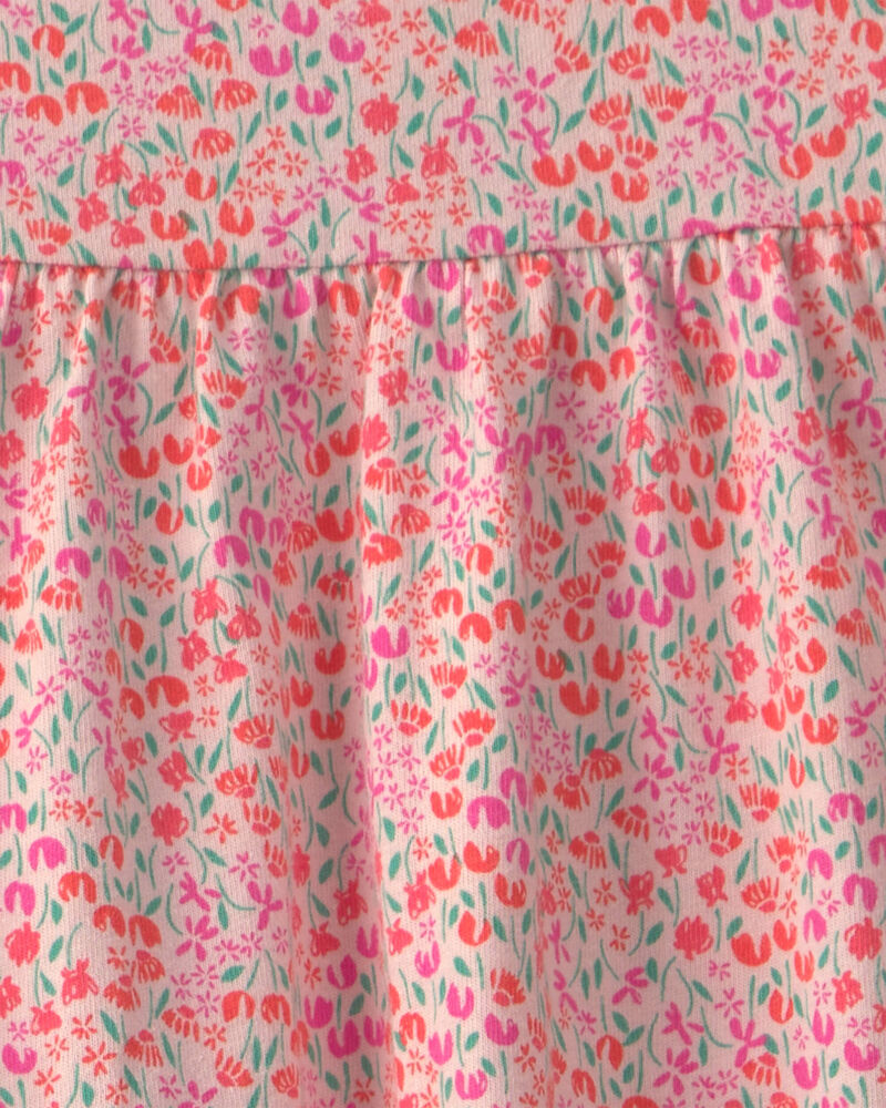 Toddler Girl 2-Piece Floral Top & Short Set - Pink, image 2 of 4 slides