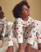 Filles - Pyjama 2 pi&egrave;ces en coton biologique au motif D&eacute;cor hivernal, image 3 sur 5 diapositives