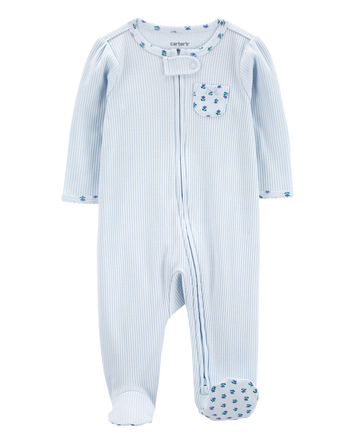 Baby Floral 2-Way Zip Thermal Sleeper Pyjamas, 