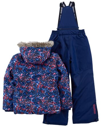 Kid 2-Piece Tie-Dye Snowsuit With Bonus Hat & Neck Warmer
, 