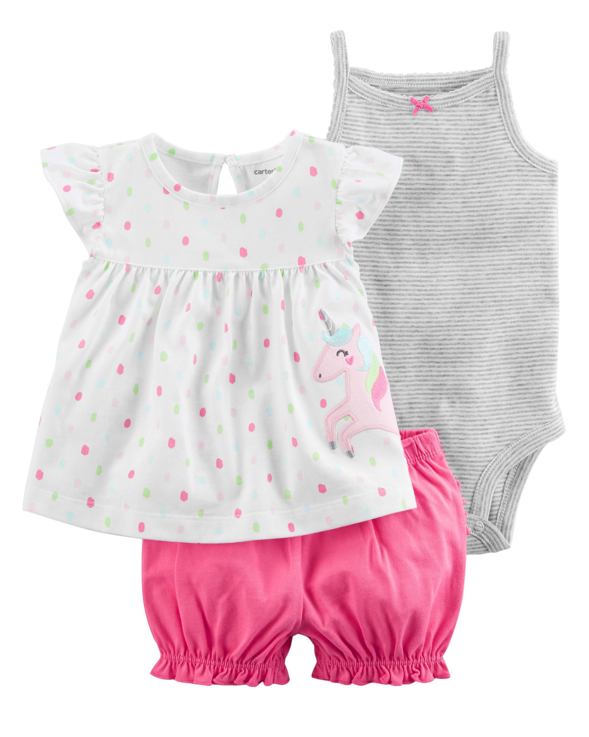carters baby girl sleeveless bodysuits