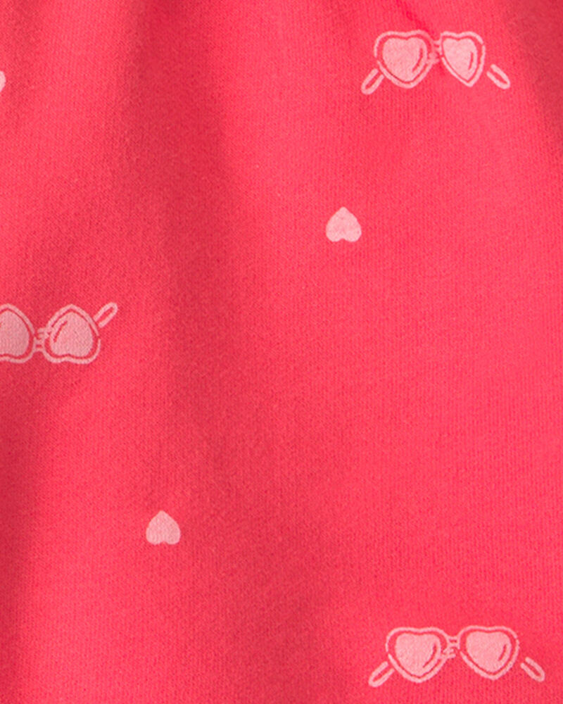 Filles - Short en jersey bouclette &agrave; motif de lunettes de soleil - Corail, image 3 sur 3 diapositives