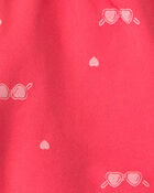 Filles - Short en jersey bouclette &agrave; motif de lunettes de soleil - Corail, image 3 sur 3 diapositives