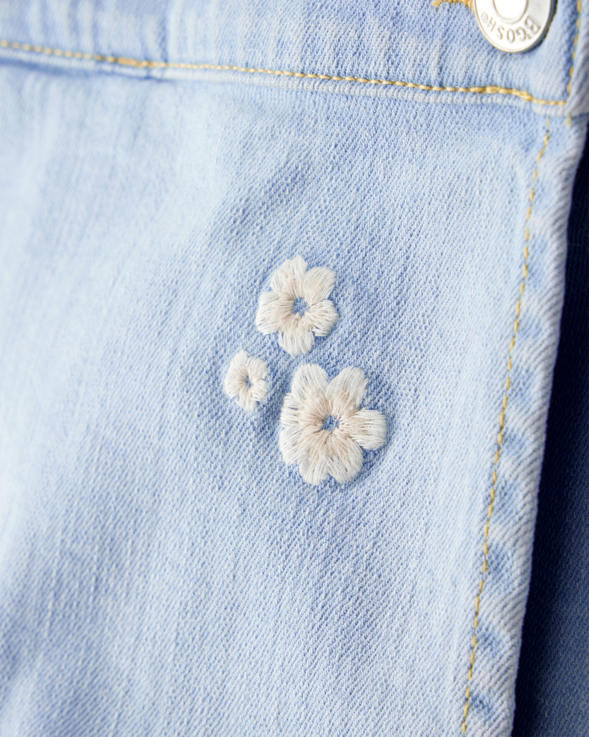 Toddler Girl Embroidered Denim Skort - Blue | Carter's Oshkosh Canada