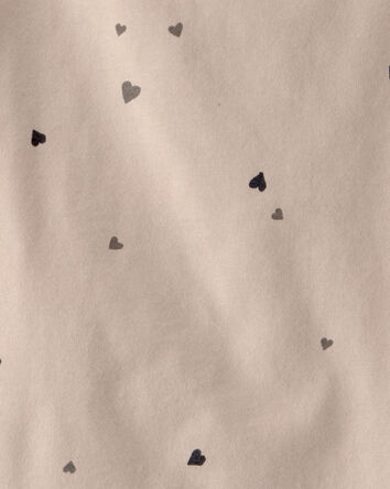 Toddler Girl 2-Piece Heart Top & Short Set - Brown, 