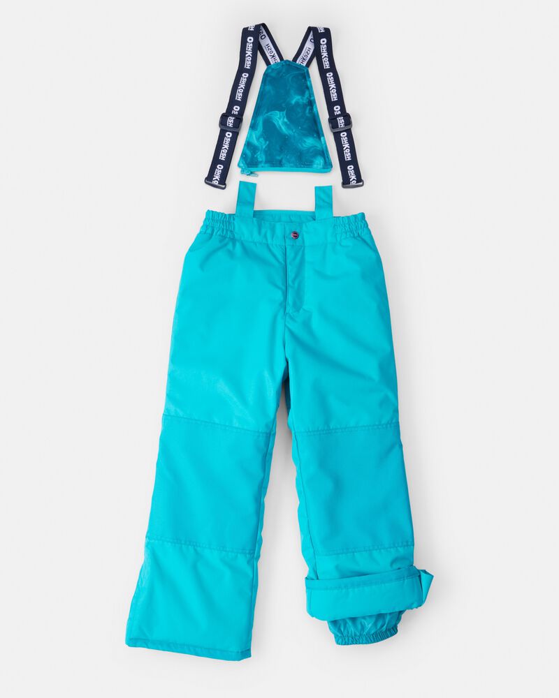 Girls 2-Piece Taslan Ocean Print Snowsuit Set - Ocean Print, image 3 of 7 slides