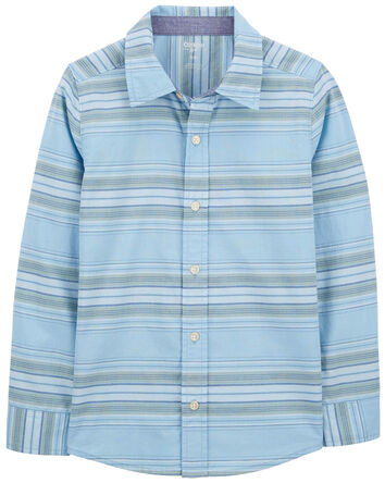 Baja Stripe Button-Front Shirt, 